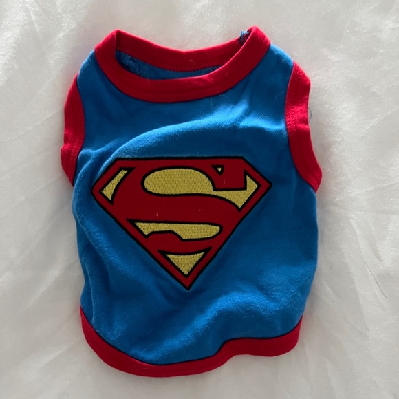 SUPERMAN DOG T BLUE (XS) - Picture 1 of 2